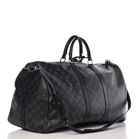 lv keepall monogram eclipse|Keepall Bandoulière 55 Oversized Duffle .